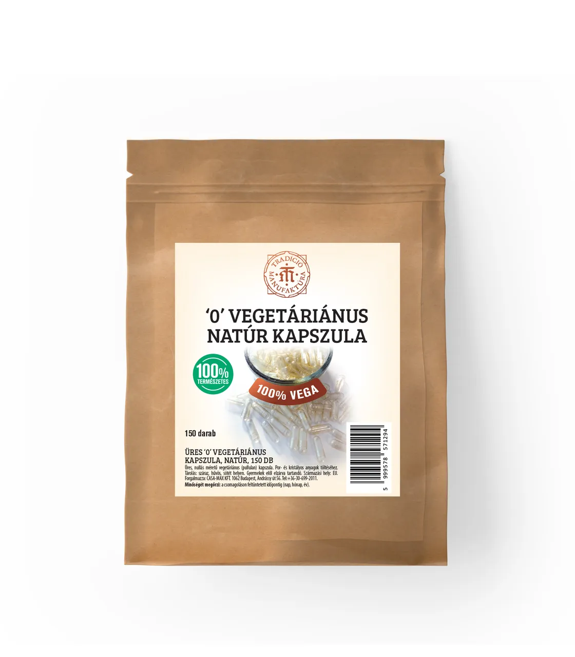 T.M. Vegetáriánus Kapszula " 0 " 150 db